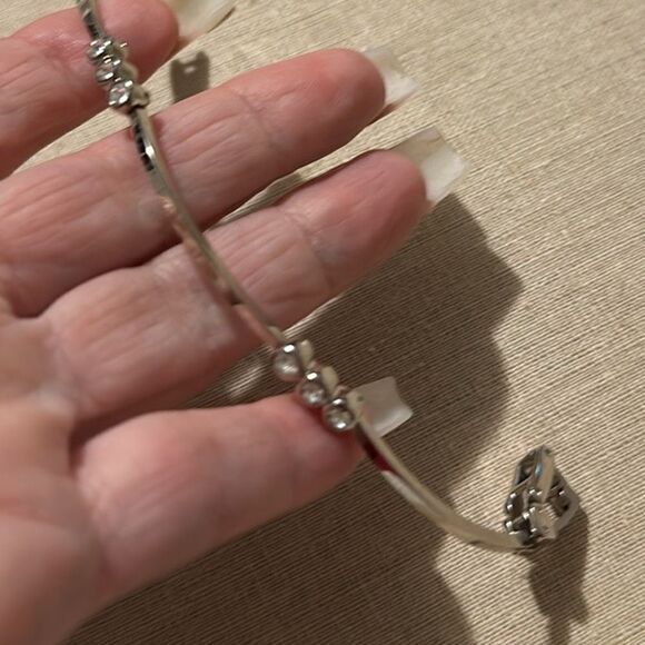 Anne Klein Silver-Tone Bracelet with Crystal Accents - Picture 11 of 14